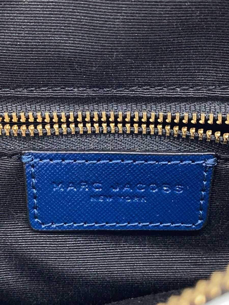 MARC JACOBS Backpack Leather Blue Plain 5