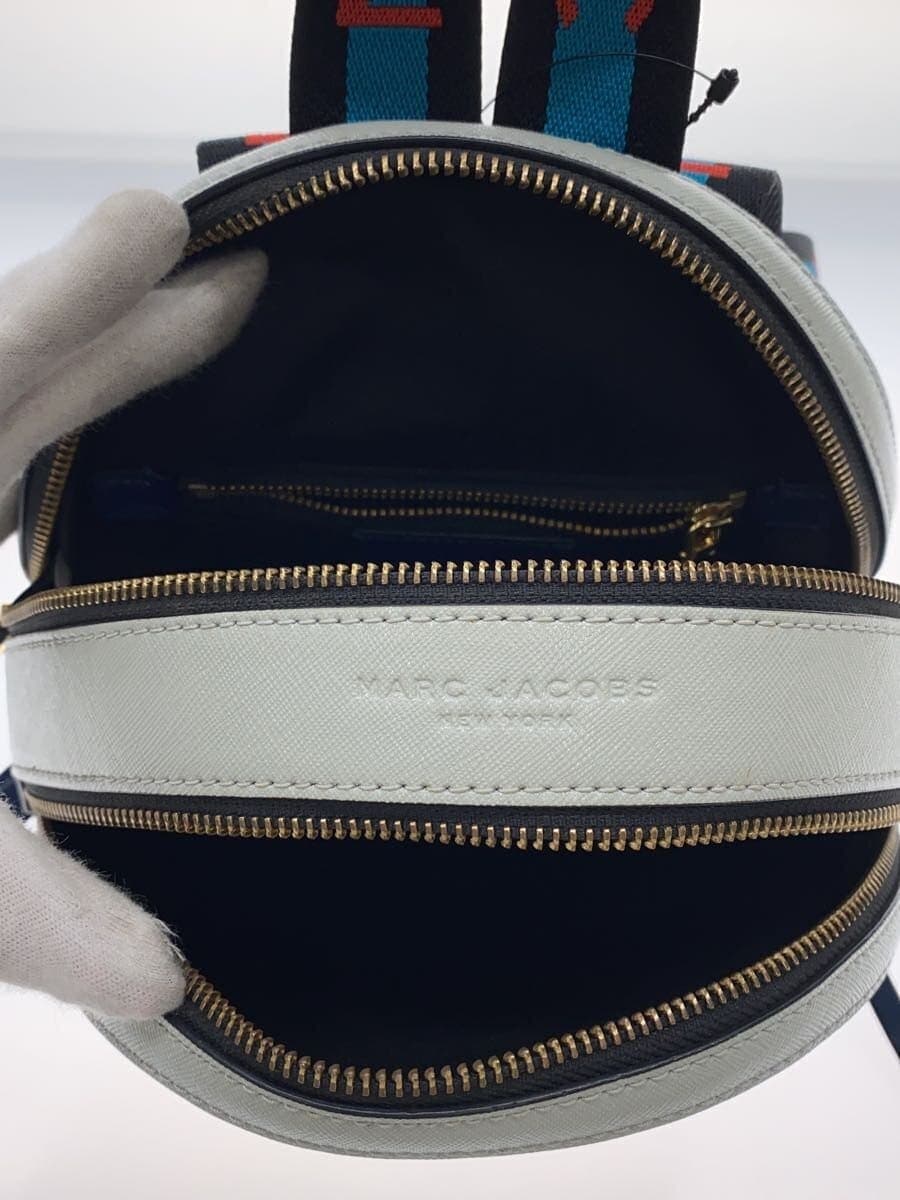 MARC JACOBS Backpack Leather Blue Plain 6