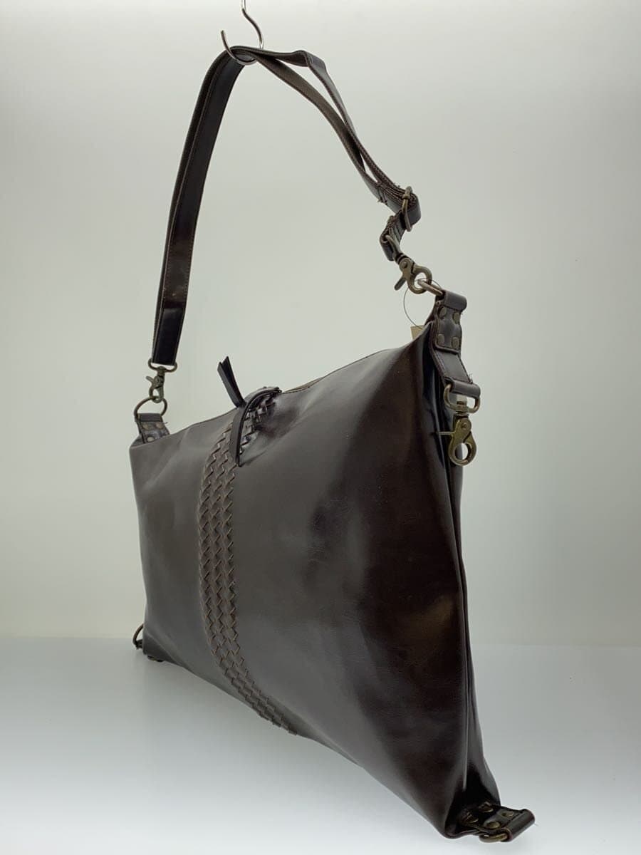youta Big Shoulder Bag Leather BRW Solid 2