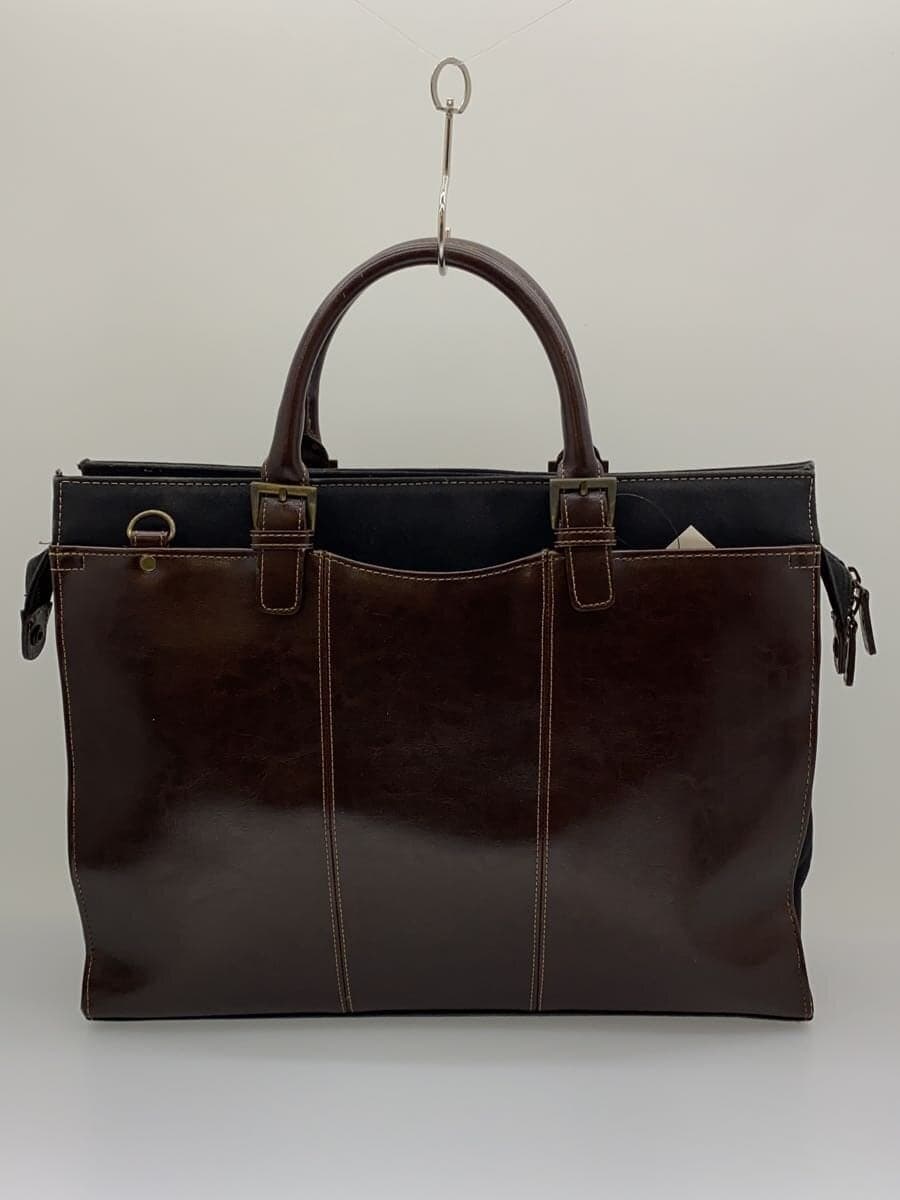 youta2-Way Shoulder Briefcase Leather BRW Solid 3