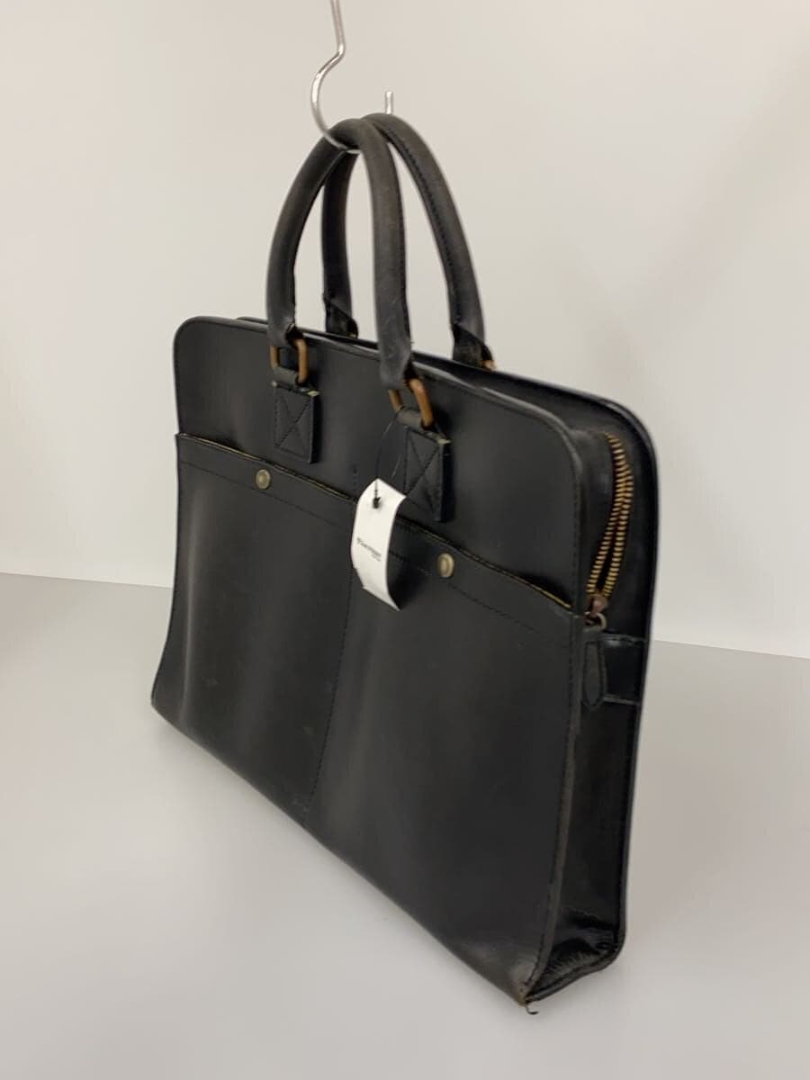 Paul Smith Briefcase Leather BLK Solid Business Bag 2