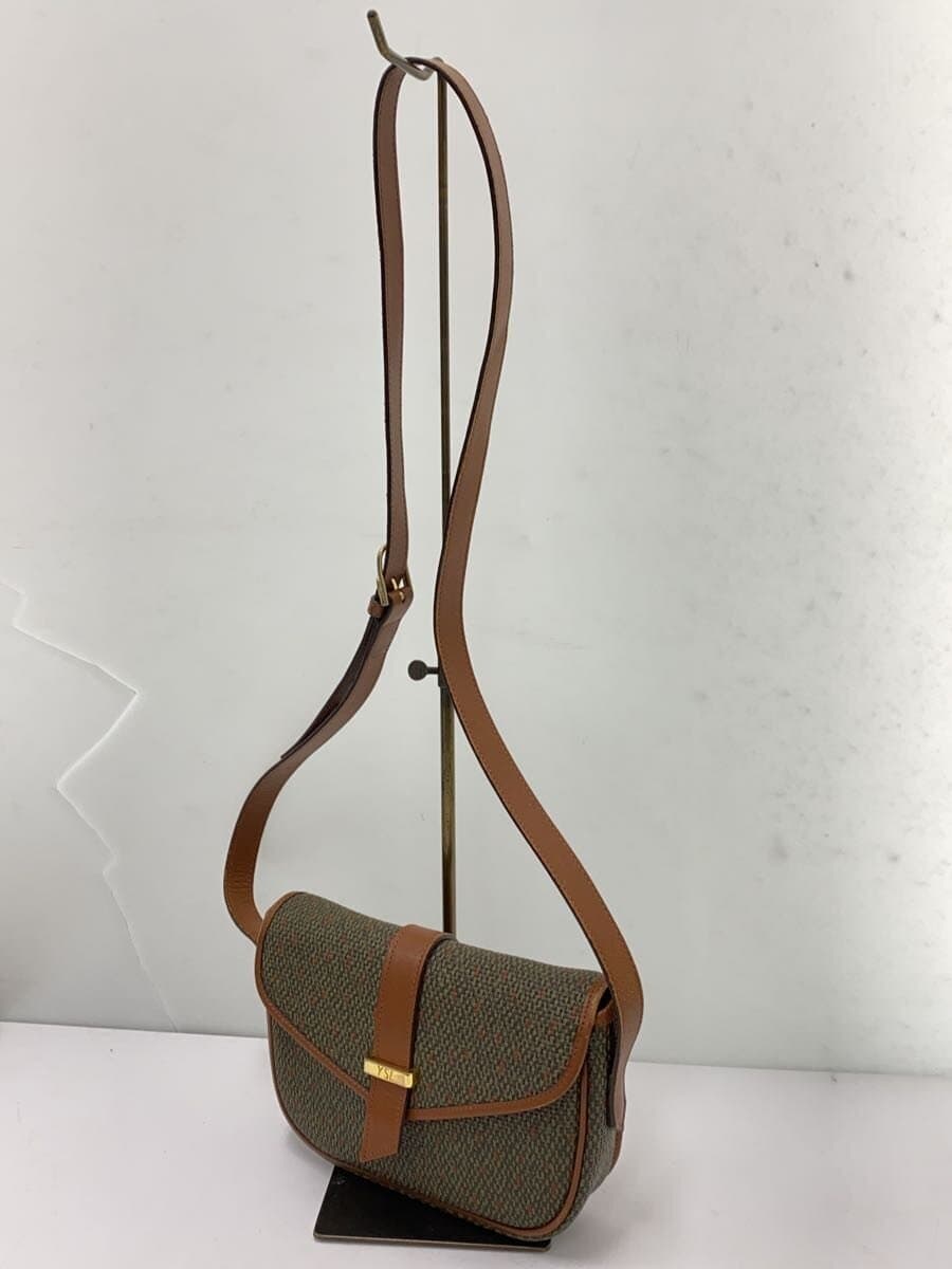 YVES SAINT LAURENT Shoulder Bag KHK All Over Pattern All Do 2