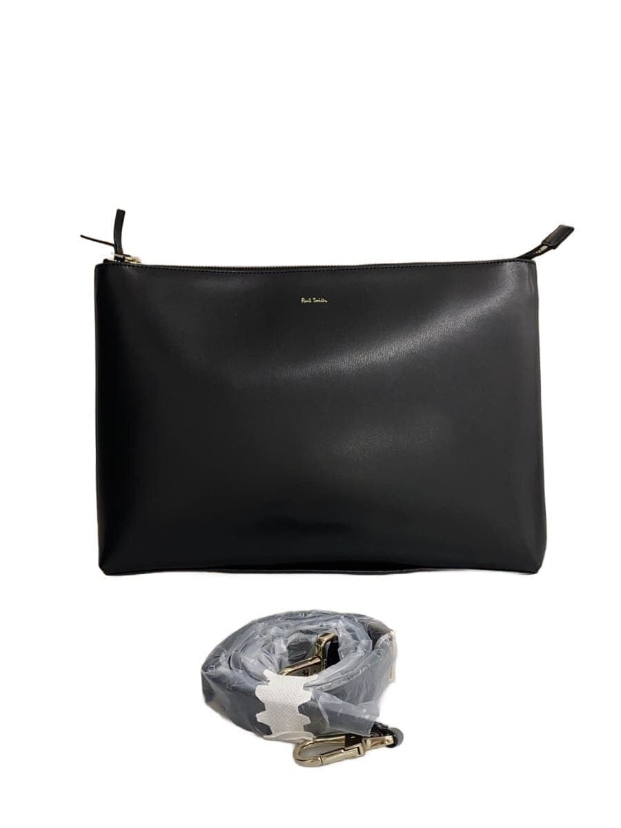 Paul Smith Shoulder Bag Leather BLK Solid