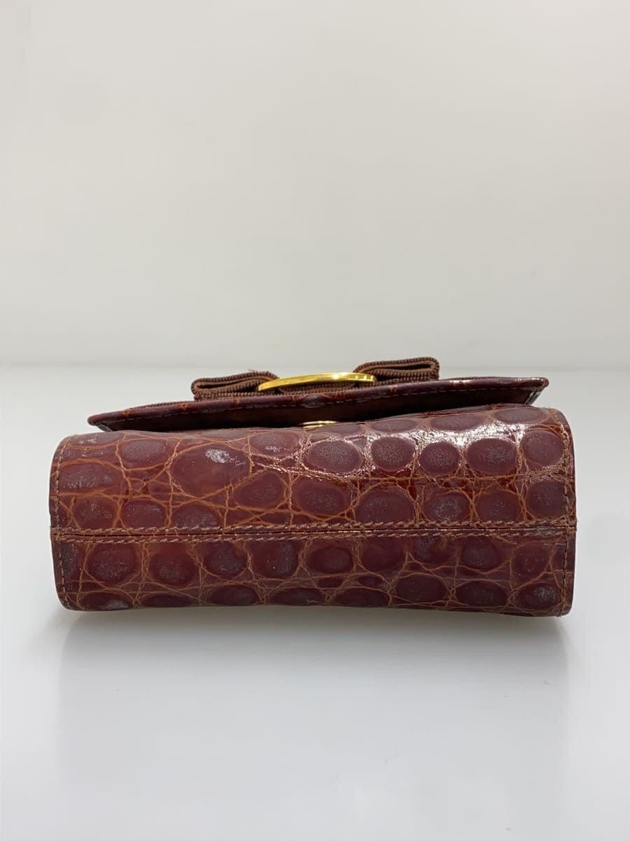 Salvatore Ferragamo shoulder bag leather BRW plain AQ-213202 Vara ribbon 4