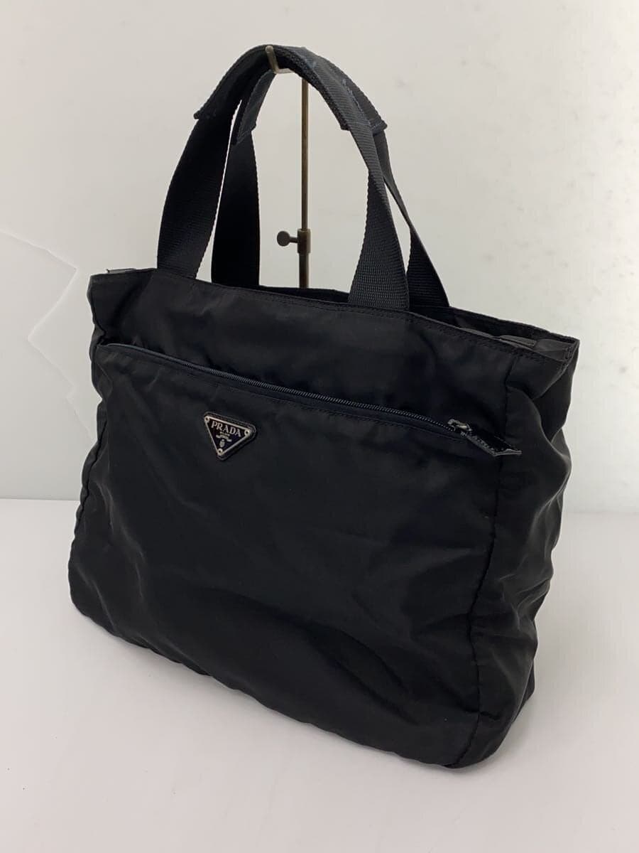 PRADA Tote Bag Nylon BLK Solid 2
