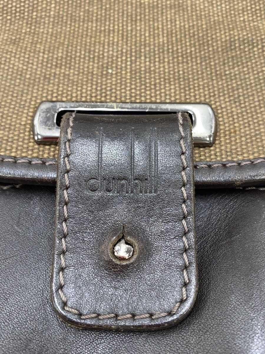 dunhill MOTORITIES Shoulder Bag Canvas BRW Solid 5