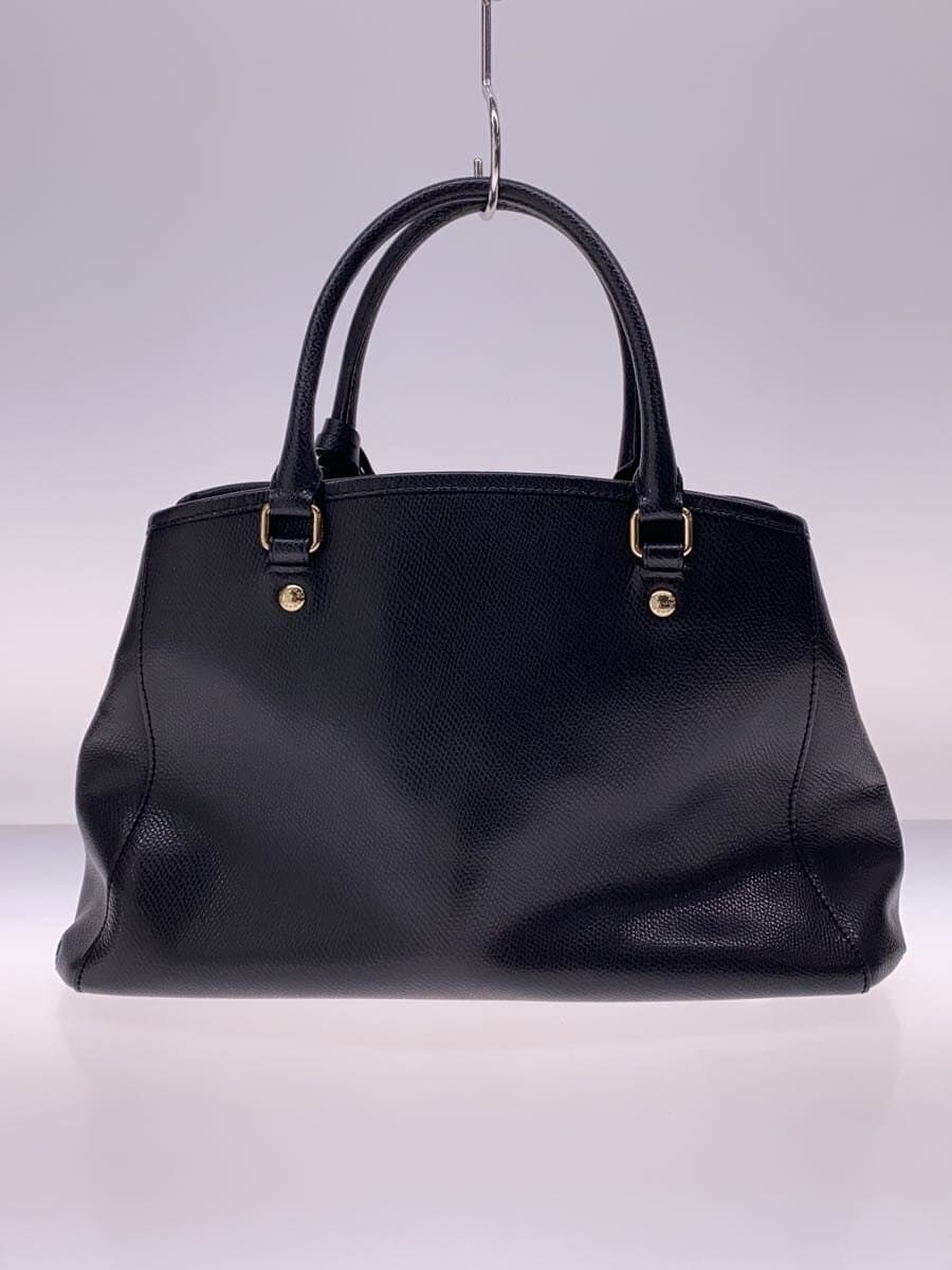 COACH Handbag Leather BLK F34607 3