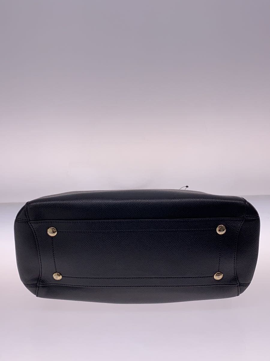 COACH Handbag Leather BLK F34607 4