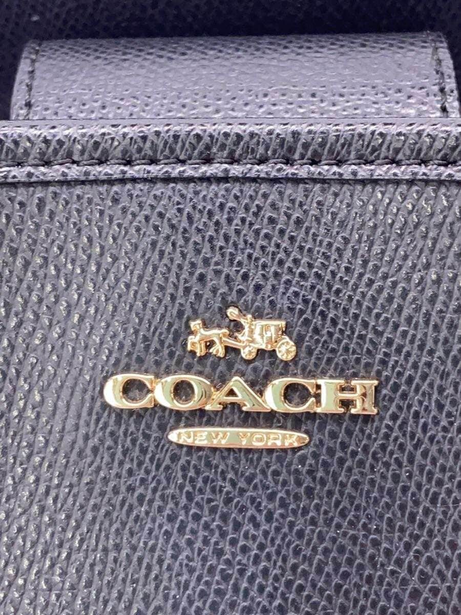 COACH Handbag Leather BLK F34607 5