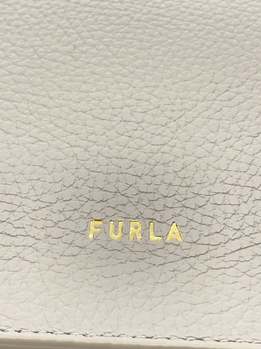 FURLA shoulder bag leather GRY plain 2WAY NUVOLA bucket bag 5