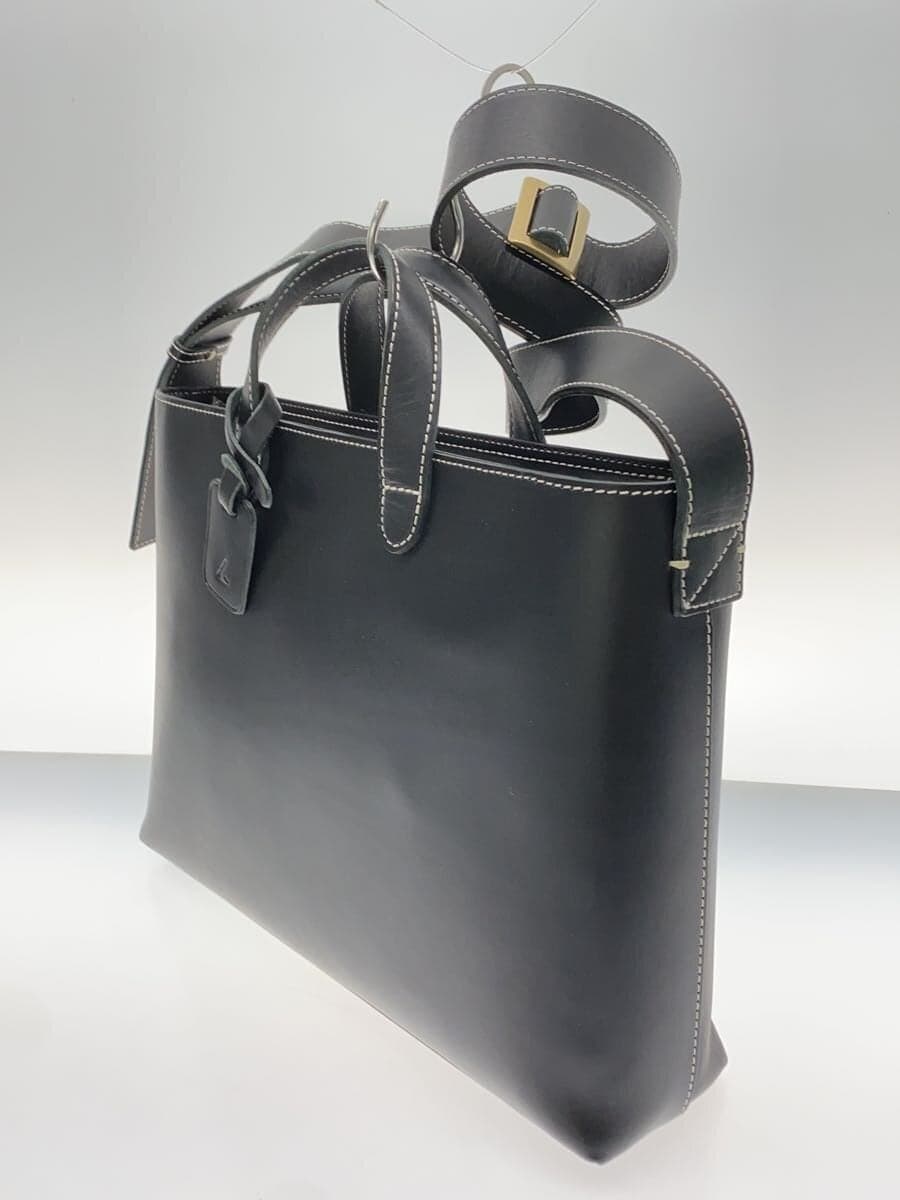 Tsuchiya Kaban Bag Cowhide BLK Diario 2-way Tote 2