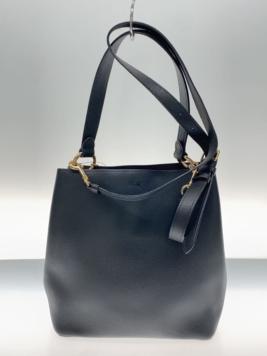 COACH Town Bucket Bag Leather BLK 91122 3