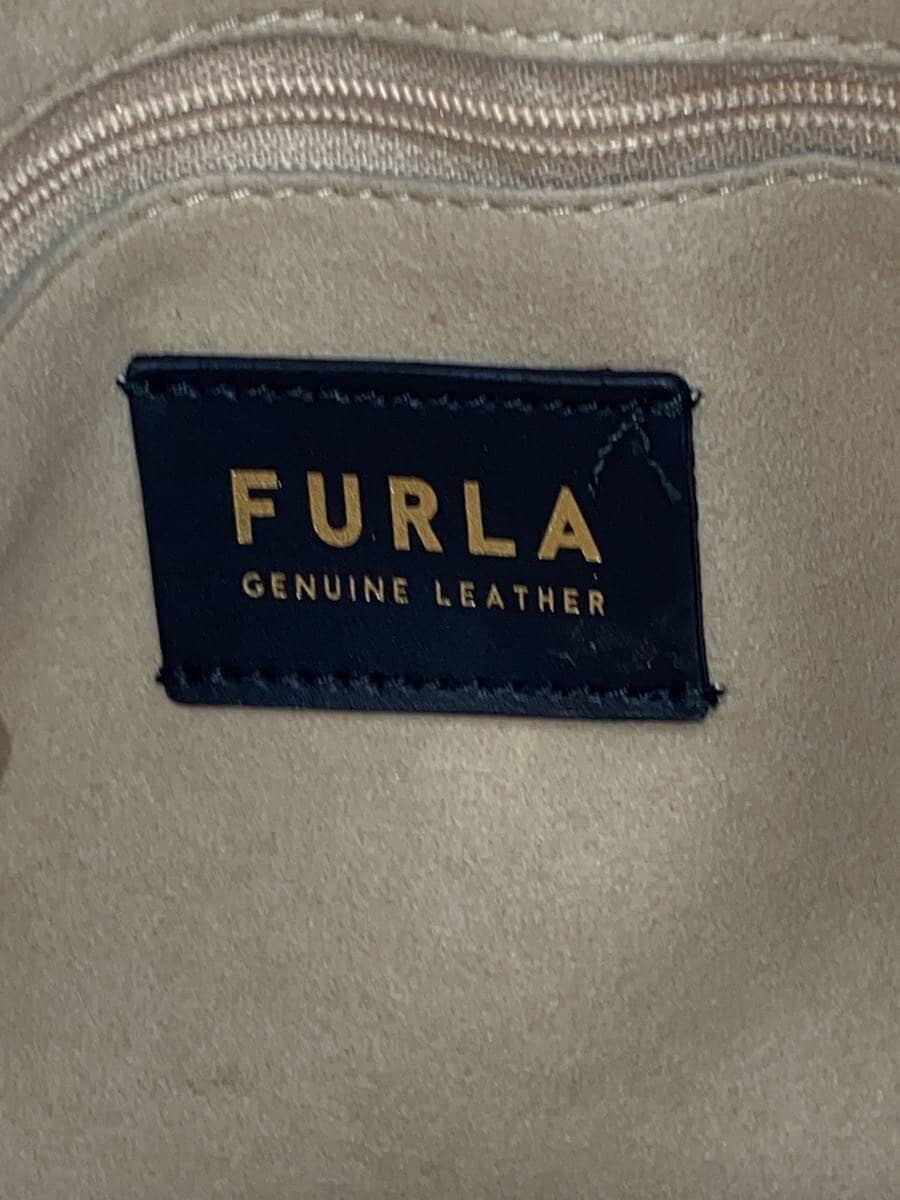 FURLA handbag leather BEG 5