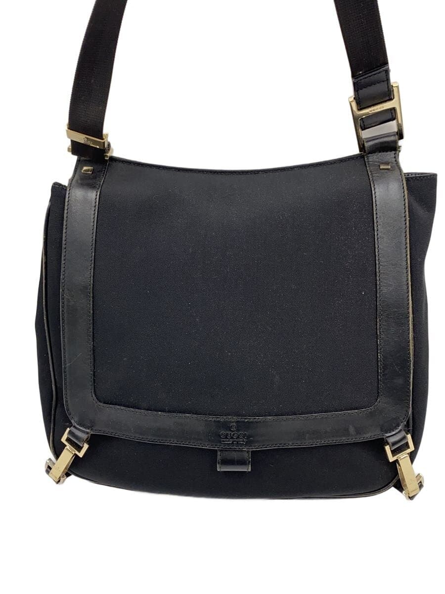 GUCCI Shoulder Bag Nylon BLK Solid