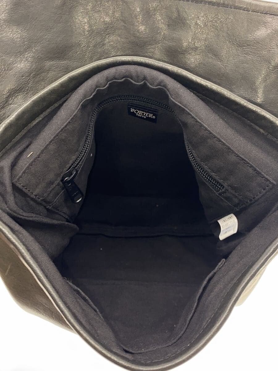 PORTER shoulder bag leather KHK 6