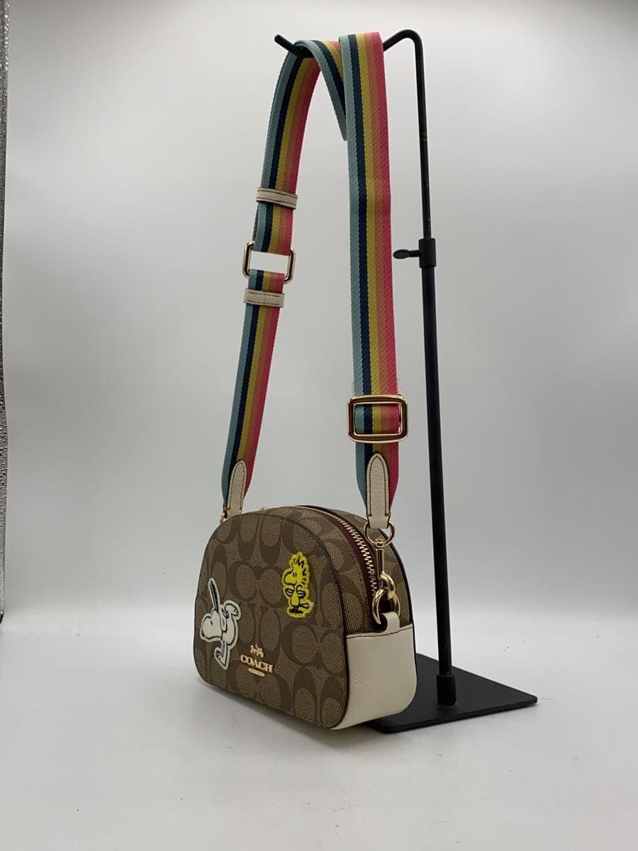 COACH Shoulder Bag Leather WHT D2177 2