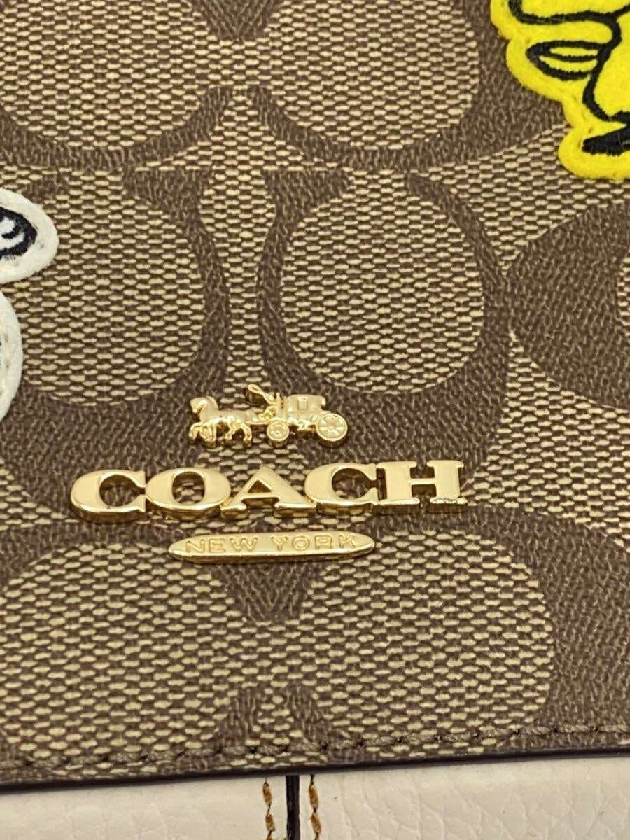 COACH Shoulder Bag Leather WHT D2177 5