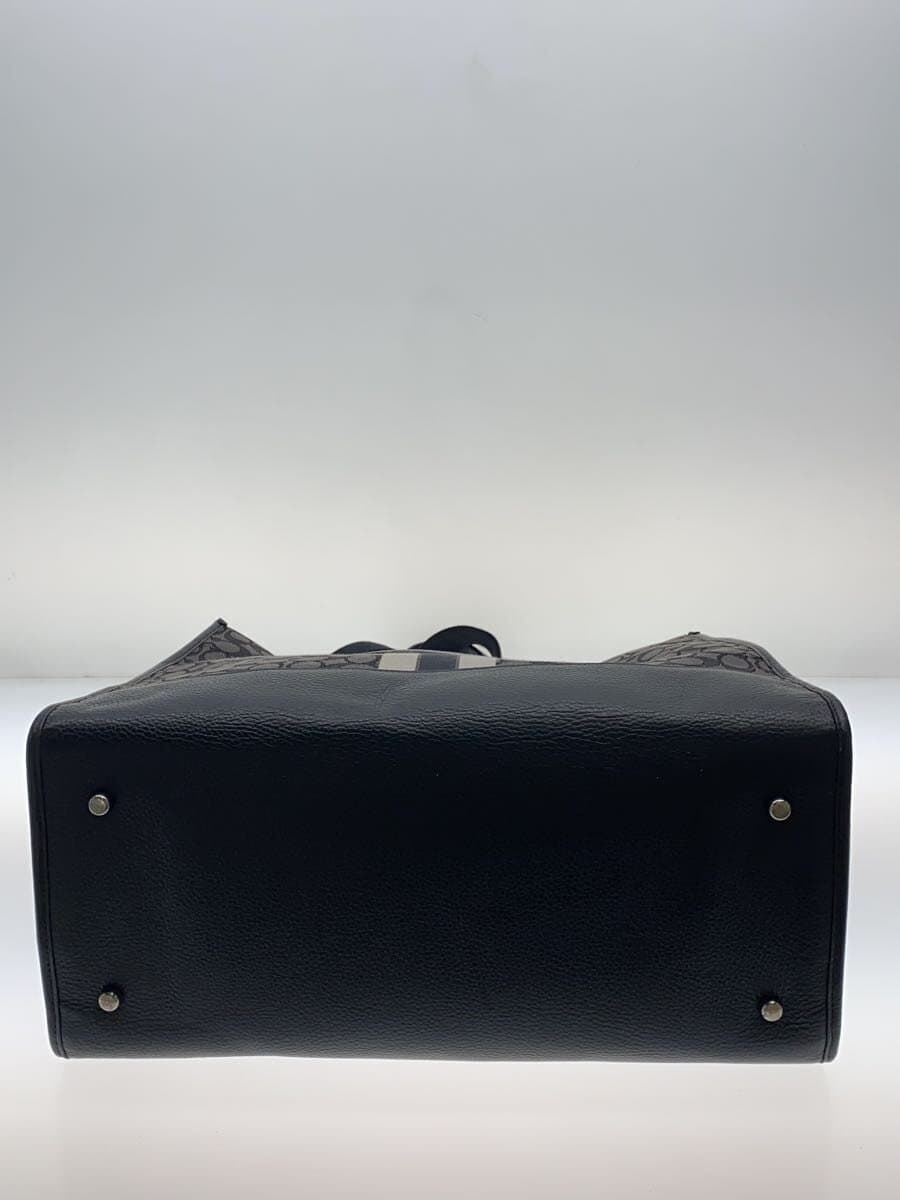 COACH Dempsey Tote 40 Signature with Strap and Coach Patch Canvas GRY Total 4