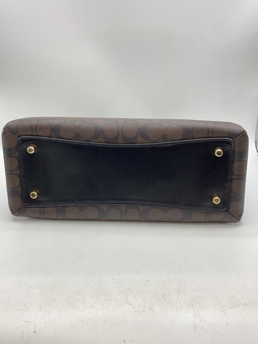 COACH Handbag 2-Way Lily Carryall Signature Canvas PVC BRW All Over Pattern 91495 4