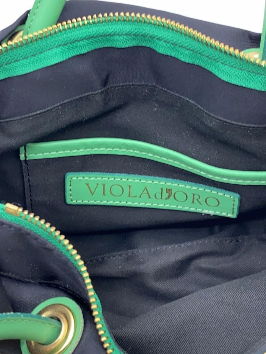 VIOL Ad’ORO Knot Handle Nylon Tote XS 2-Way Handbag Nylon BLK Solid 6