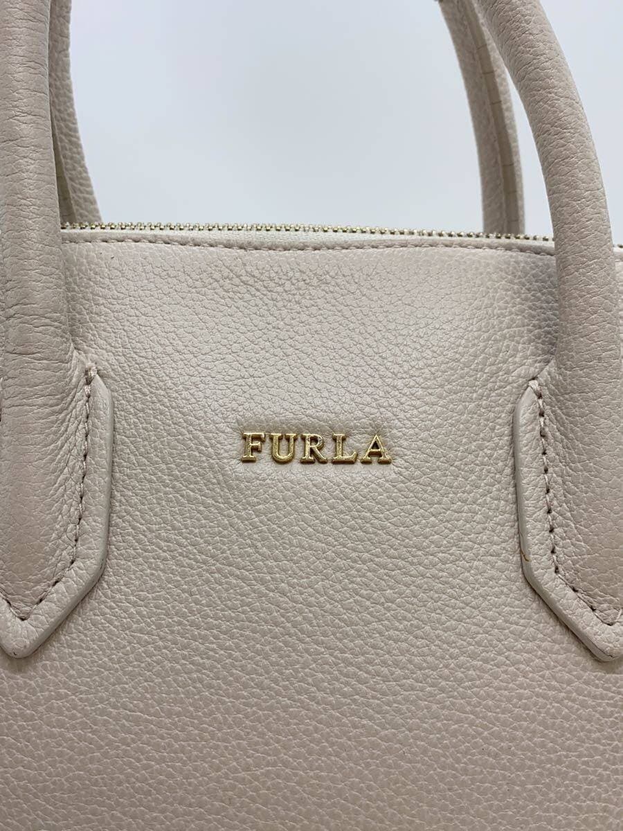 FURLA handbag leather BEG 5
