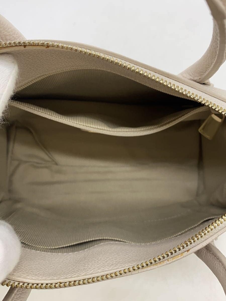 FURLA handbag leather BEG 6