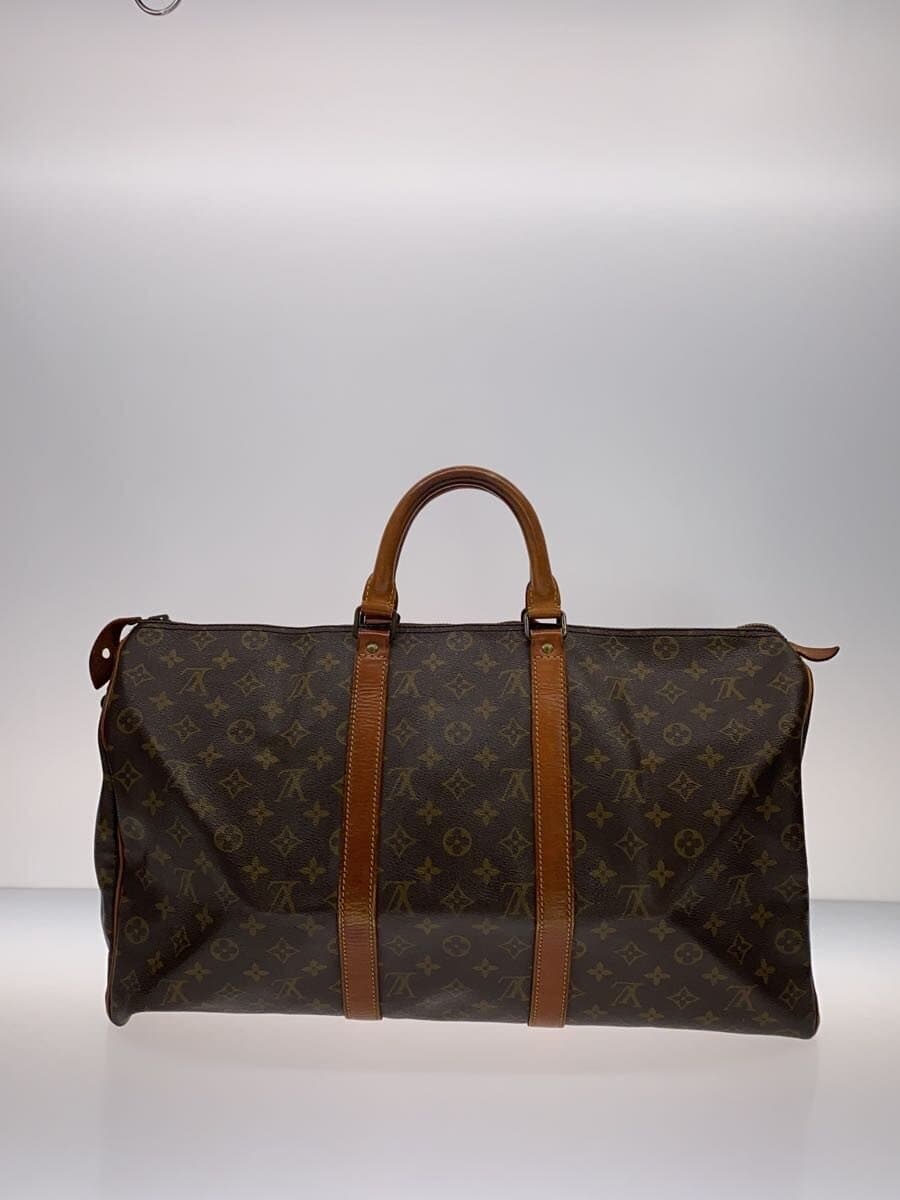 LOUIS VUITTON Keepall 55_Monogram Canvas PVC BRW All Over Pattern 3
