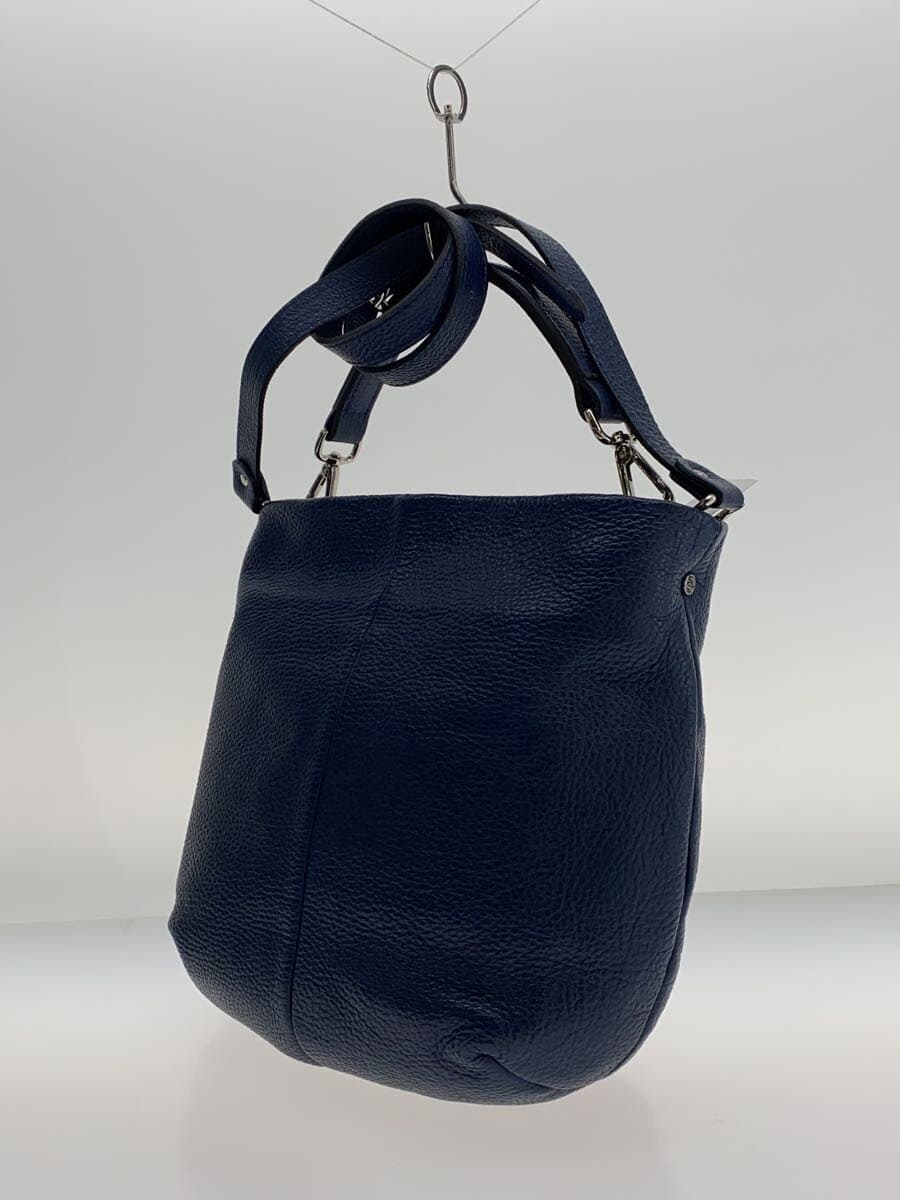 GIANNI CHIARINI Shoulder Bag Leather NVY Solid 2