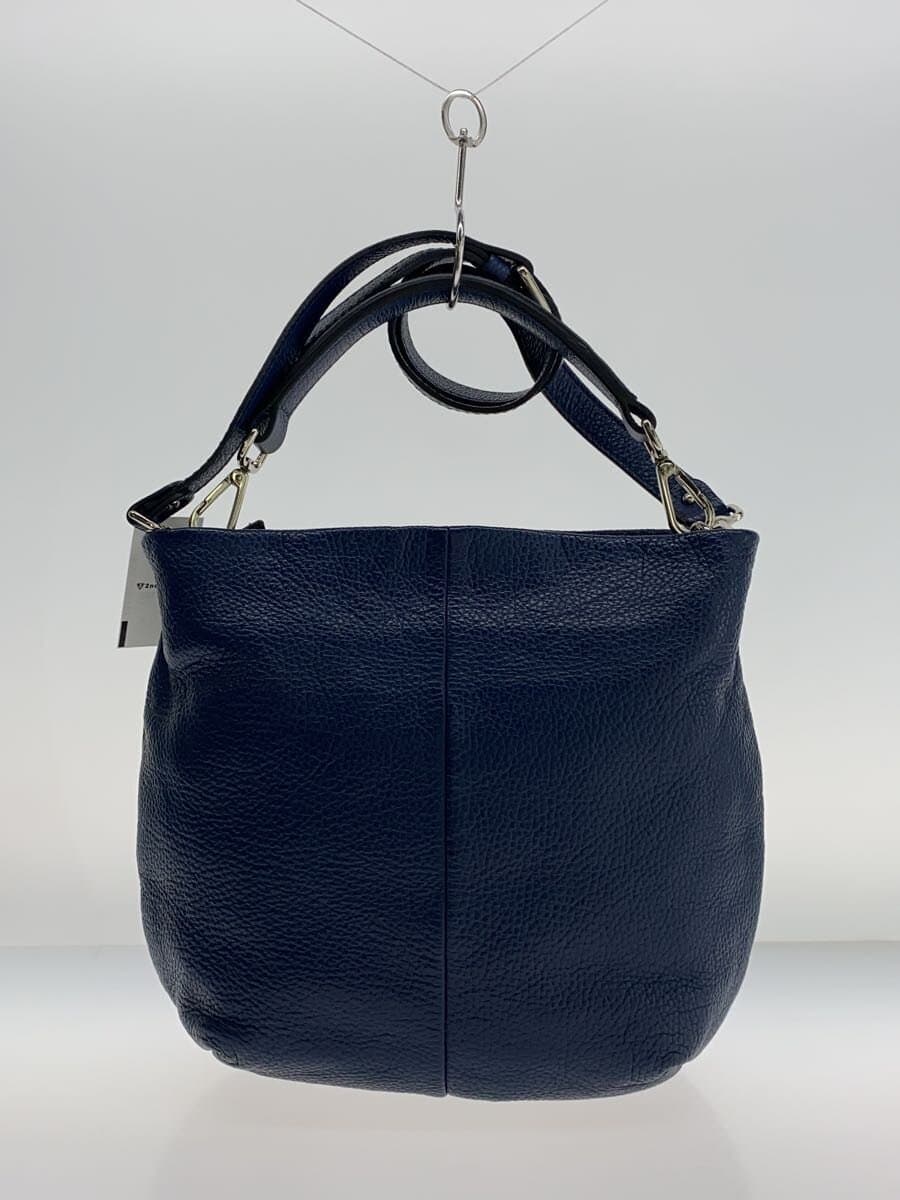 GIANNI CHIARINI Shoulder Bag Leather NVY Solid 3