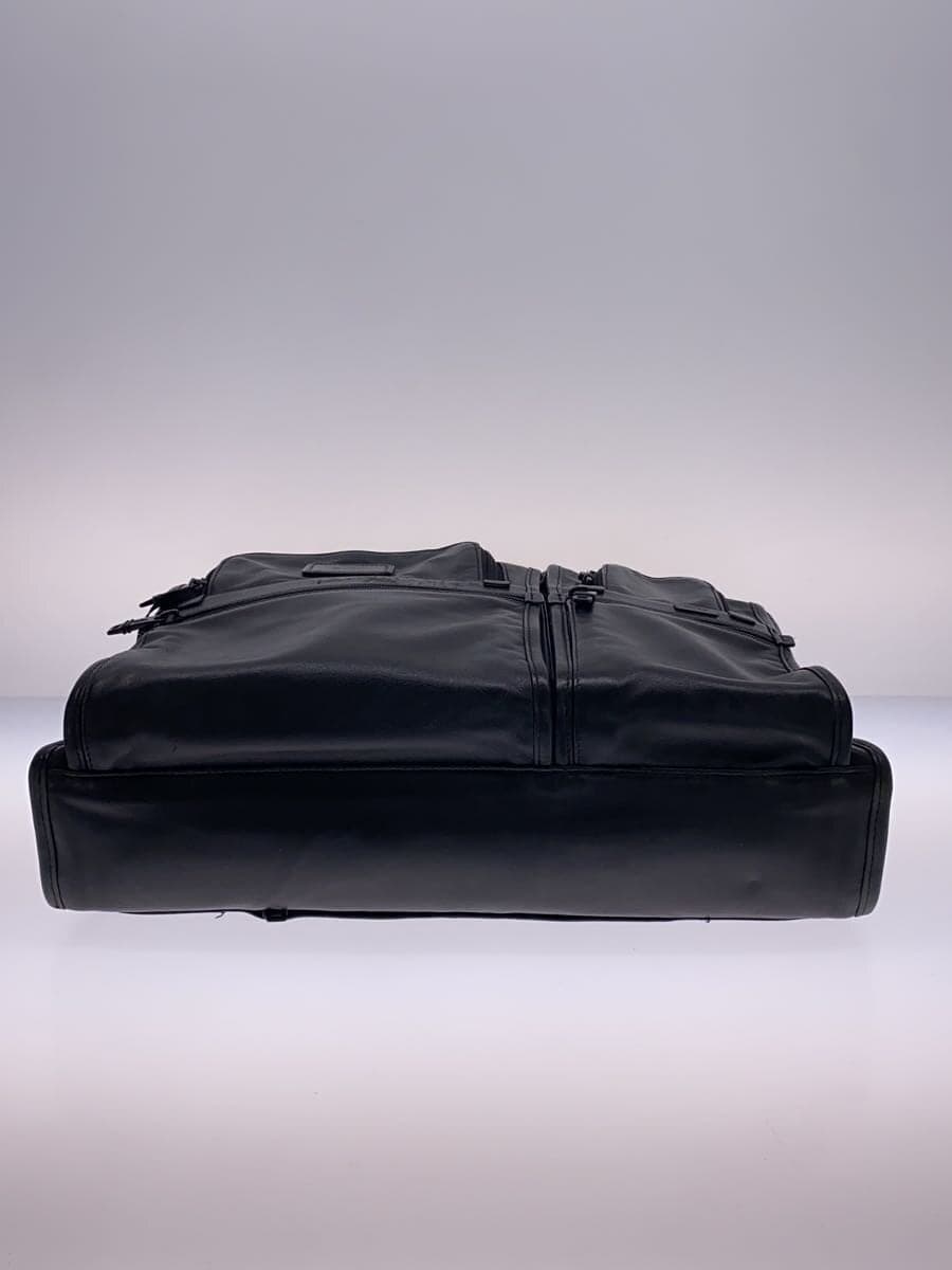 TUMI briefcase leather black 96114DH initial S.M no shoulder strap has scratches 4