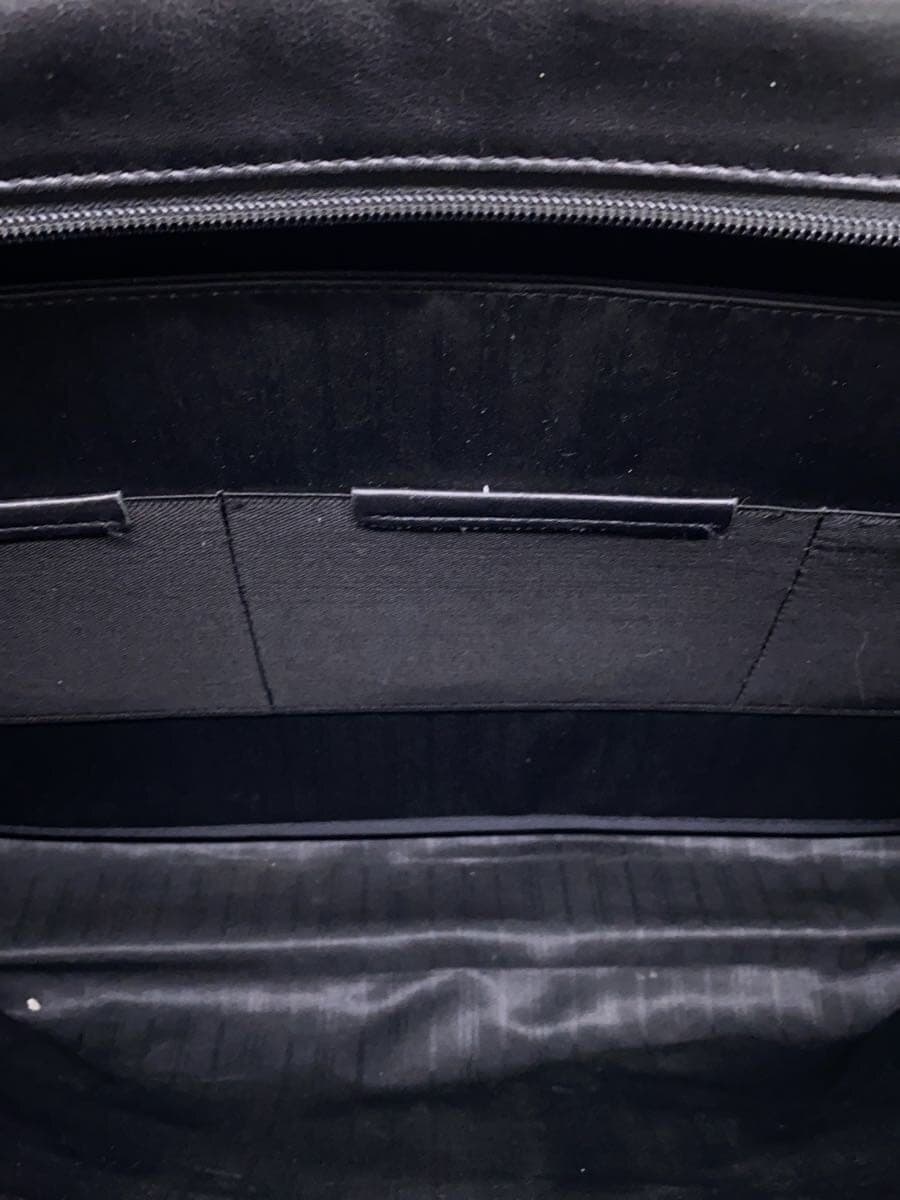 TUMI briefcase leather black 96114DH initial S.M no shoulder strap has scratches 6