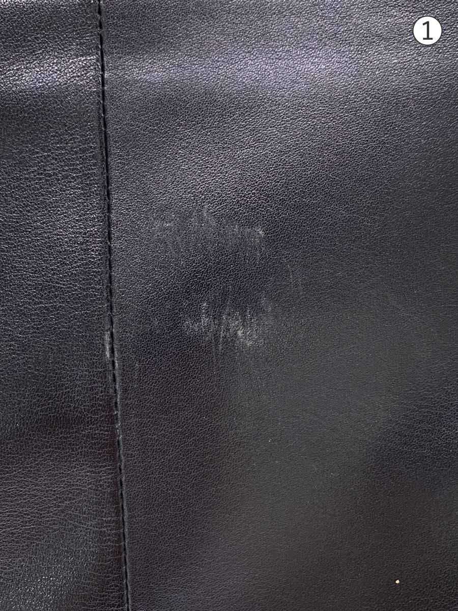 TUMI briefcase leather black 96114DH initial S.M no shoulder strap has scratches 7