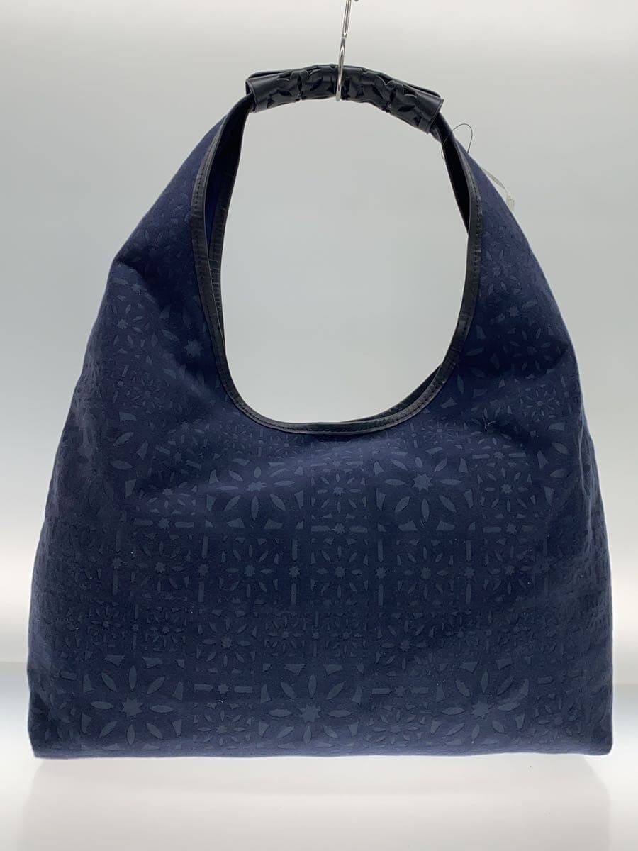 GENTEN Tote Bag Cotton Navy Toile Cutwork 3