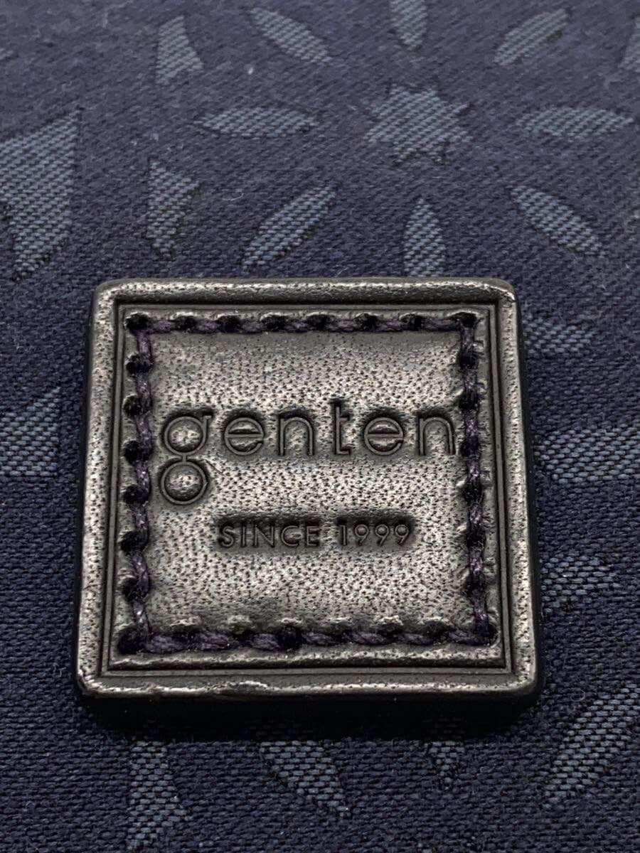 GENTEN Tote Bag Cotton Navy Toile Cutwork 5