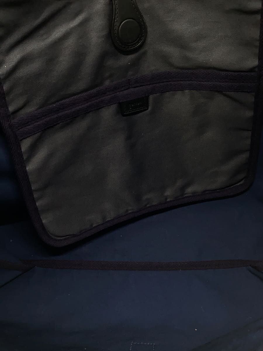 GENTEN Tote Bag Cotton Navy Toile Cutwork 6