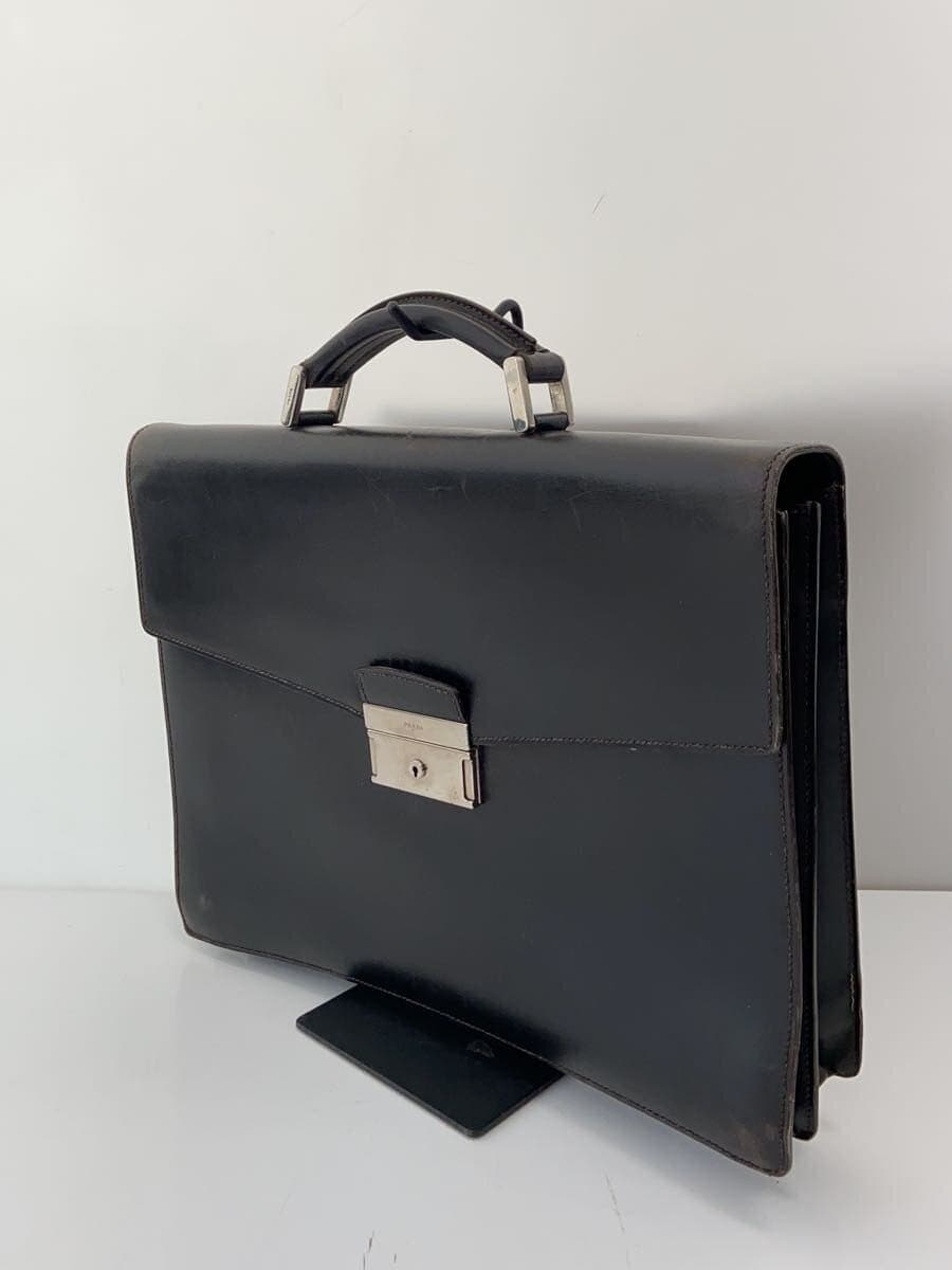 PRADA briefcase -- BLK plain 2