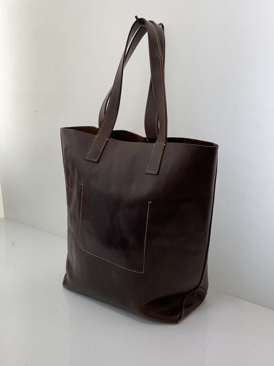 GENTEN tote bag leather BRW Amano surface scratches present 2