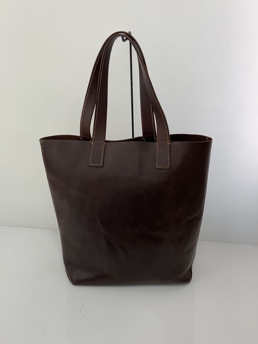 GENTEN tote bag leather BRW Amano surface scratches present 3