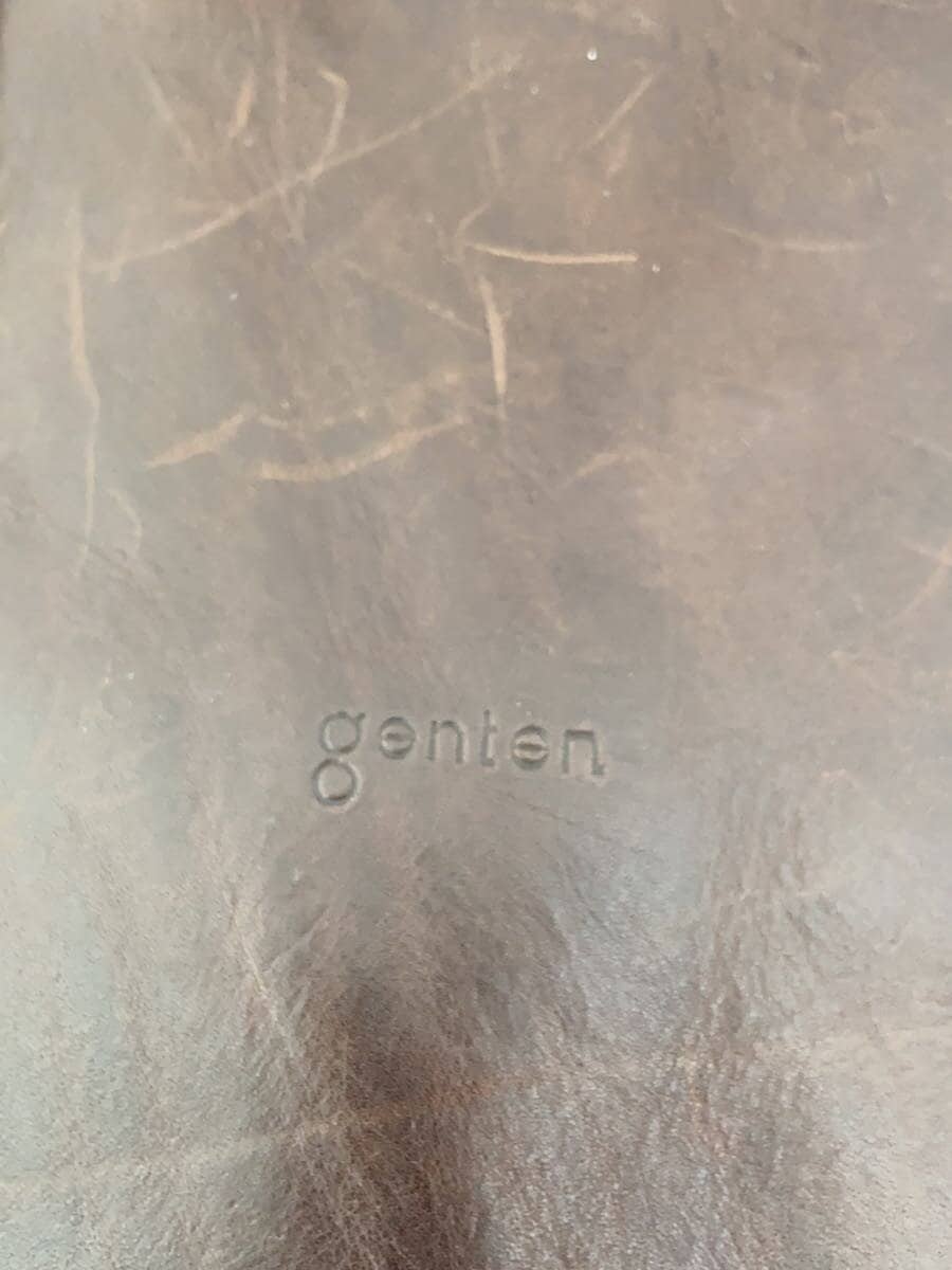 GENTEN tote bag leather BRW Amano surface scratches present 5
