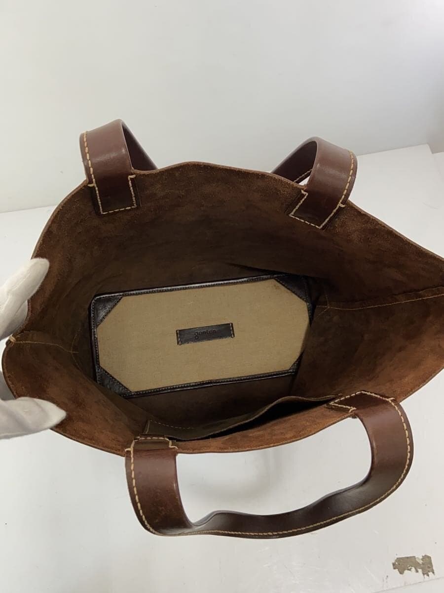 GENTEN tote bag leather BRW Amano surface scratches present 6