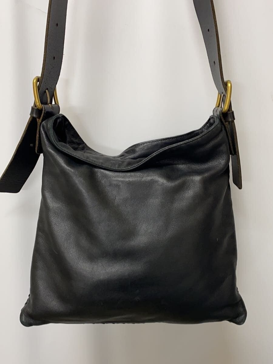 BOTTEGA VENETA Shoulder Bag Leather BLK Solid 3