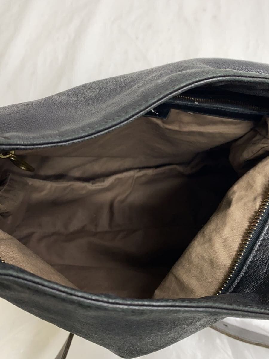 BOTTEGA VENETA Shoulder Bag Leather BLK Solid 6