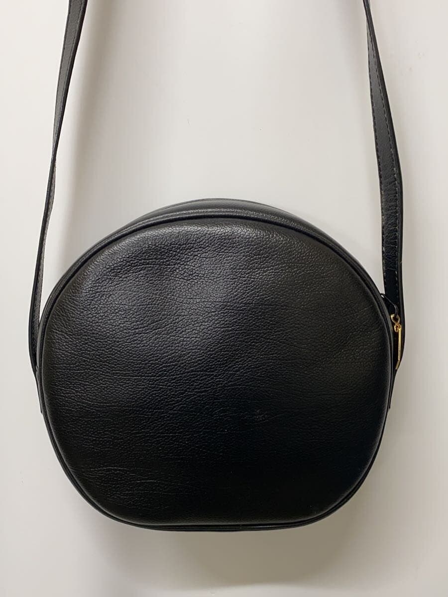 YVES SAINT LAURENT Circle Bag Shoulder Bag Leather BLK Solid 3
