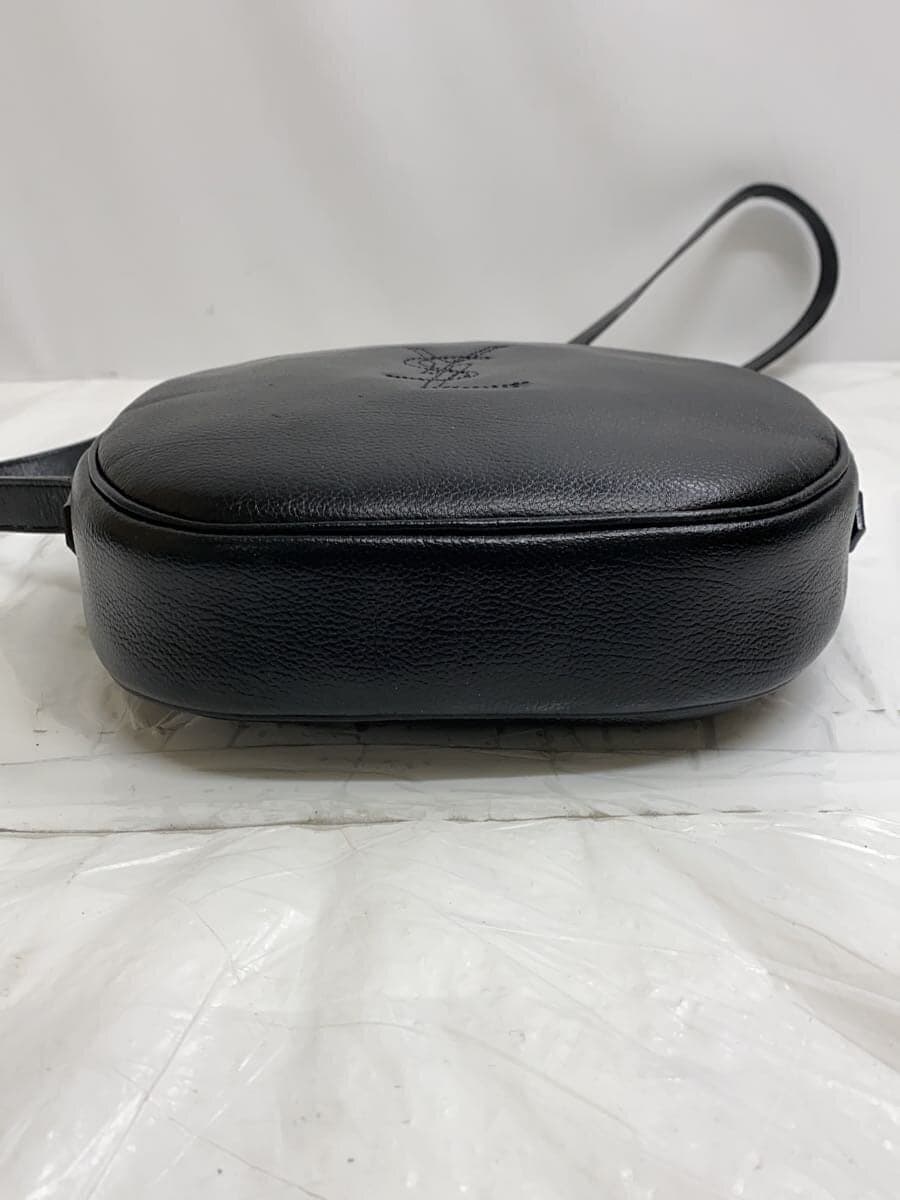 YVES SAINT LAURENT Circle Bag Shoulder Bag Leather BLK Solid 4
