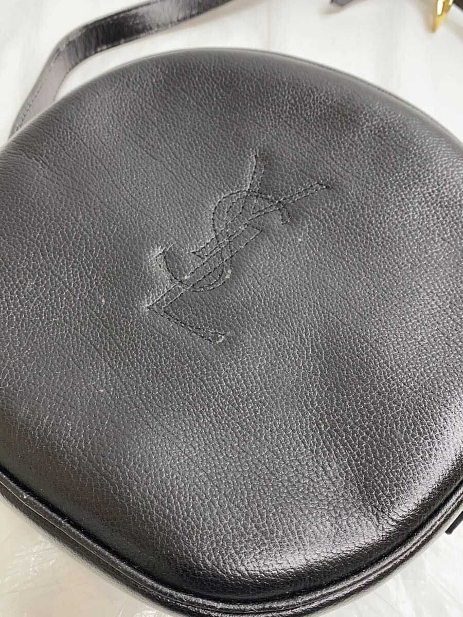 YVES SAINT LAURENT Circle Bag Shoulder Bag Leather BLK Solid 8