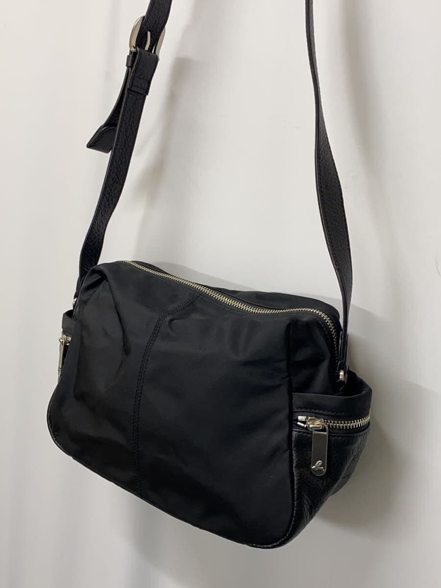 agnes b VOYAGE Shoulder Bag Nylon BLK Solid 2
