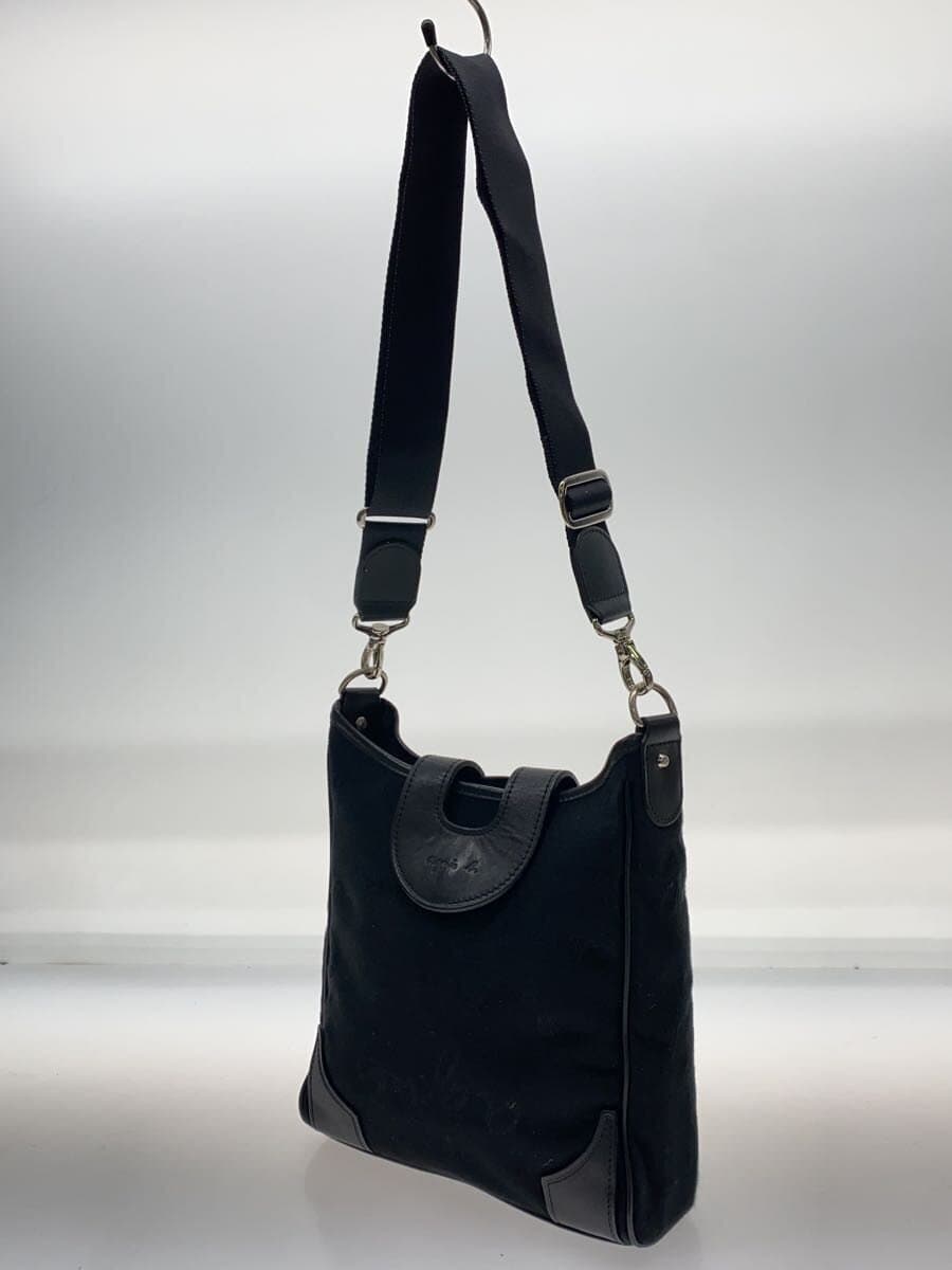 agnes b. Shoulder Bag Canvas BLK 2