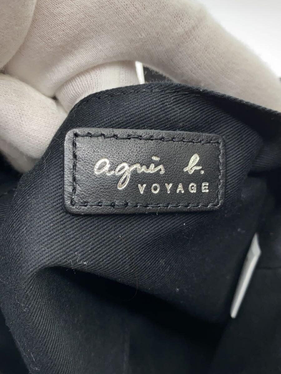 agnes b. Shoulder Bag Canvas BLK 5