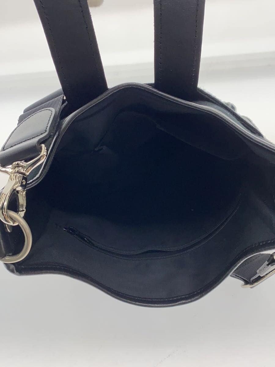 agnes b. Shoulder Bag Canvas BLK 6