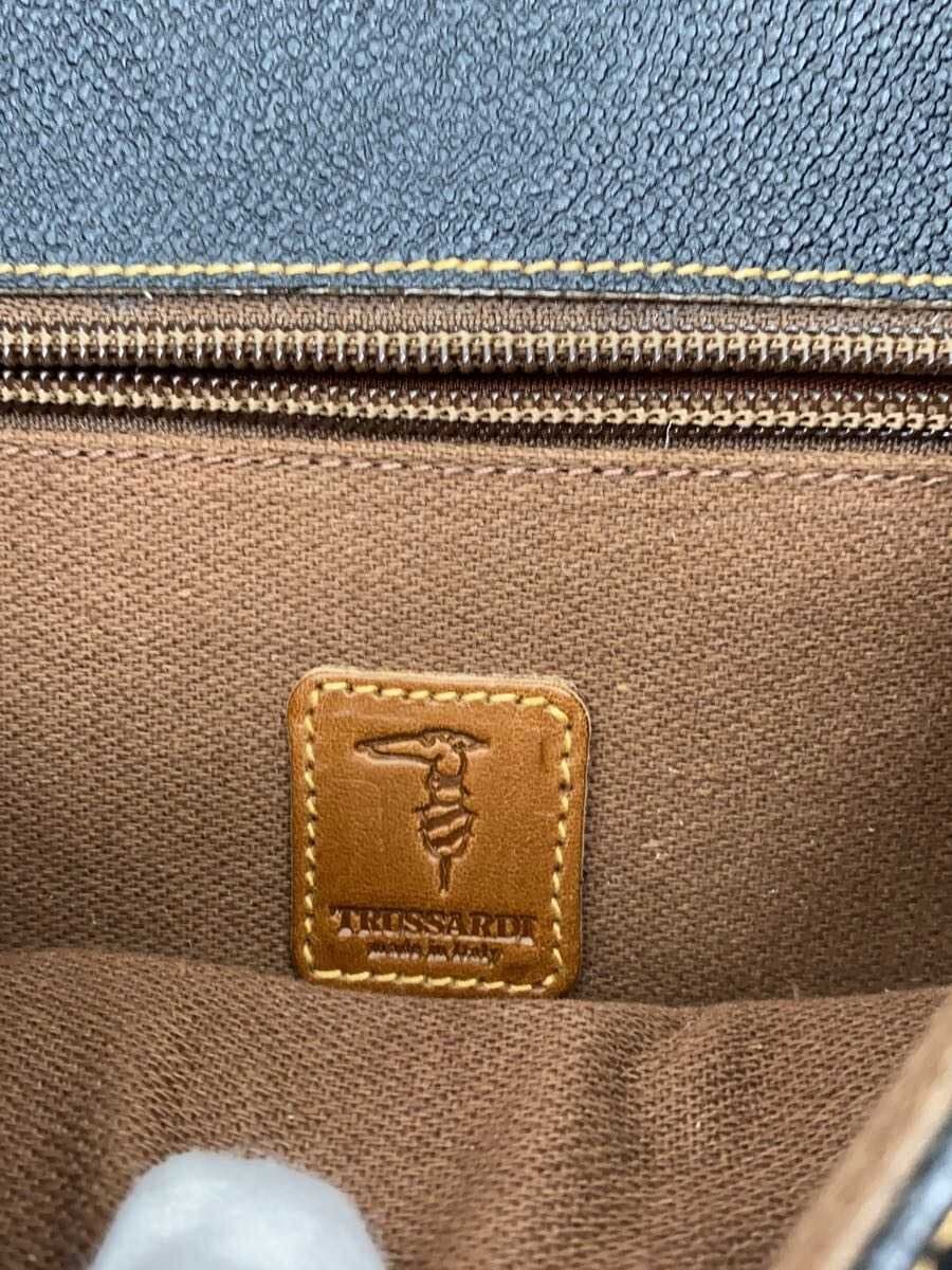 TRUSSARDI With Scratches Shoulder Bag Leather BRW 5